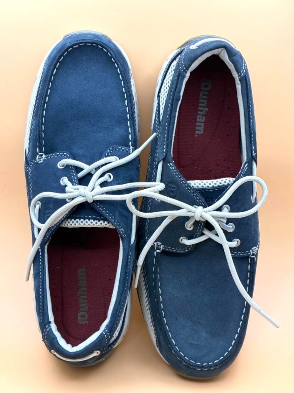 *EUC* Dunham Mens Blue Suede & Mesh Captain Boat Shoe Loafers Slip-ons, Sz 9D - Picture 2 of 8